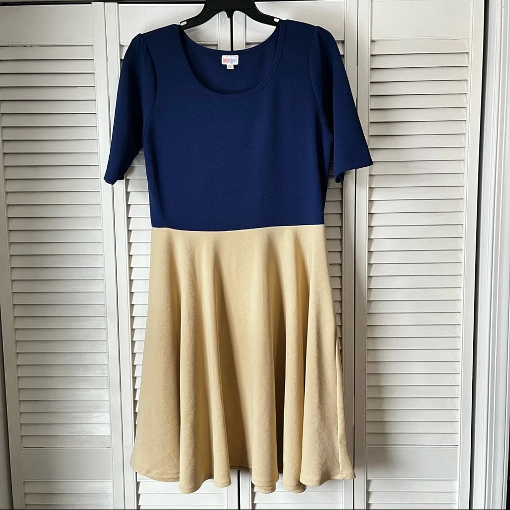 LuLaRoe Nicole Dress Color block 3XL - Picture 1 of 3